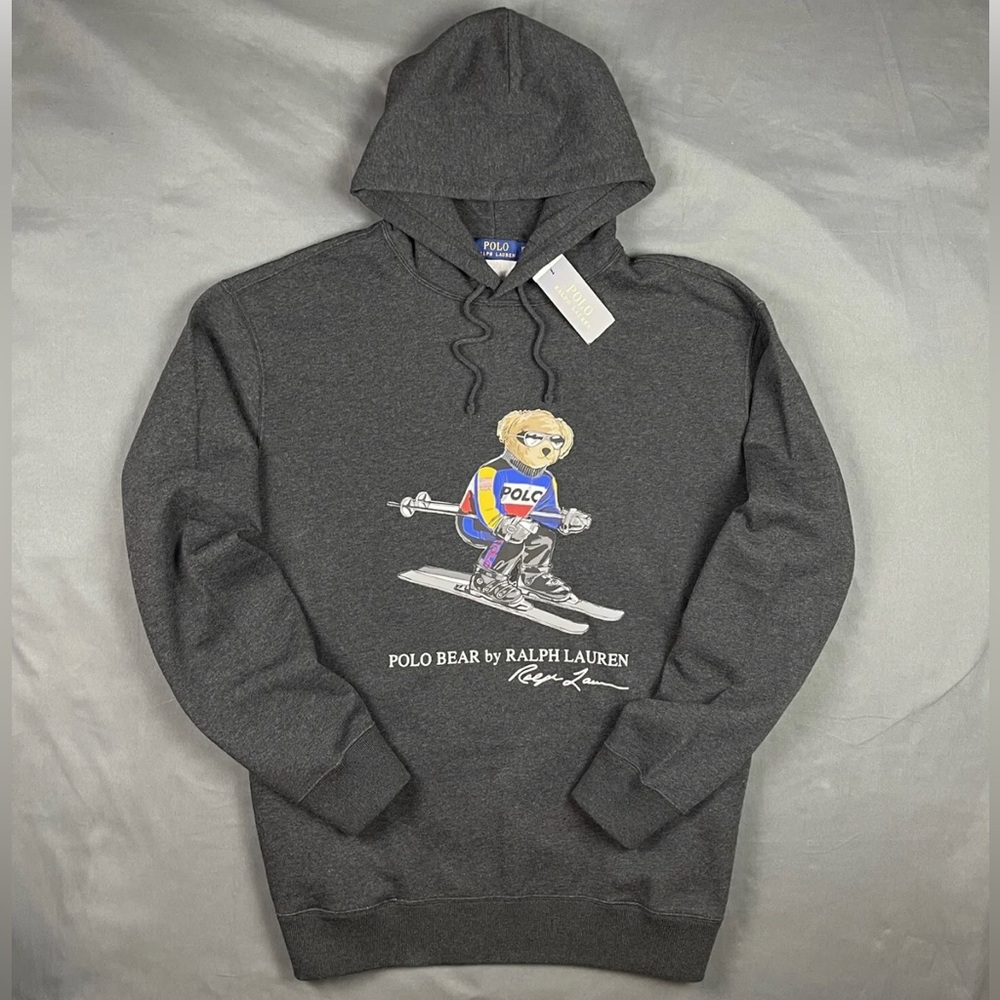Polo Ralph Lauren Polo Bear Hoodie Sweatshirt Ski 1992 Bear XL Extra Large Tall